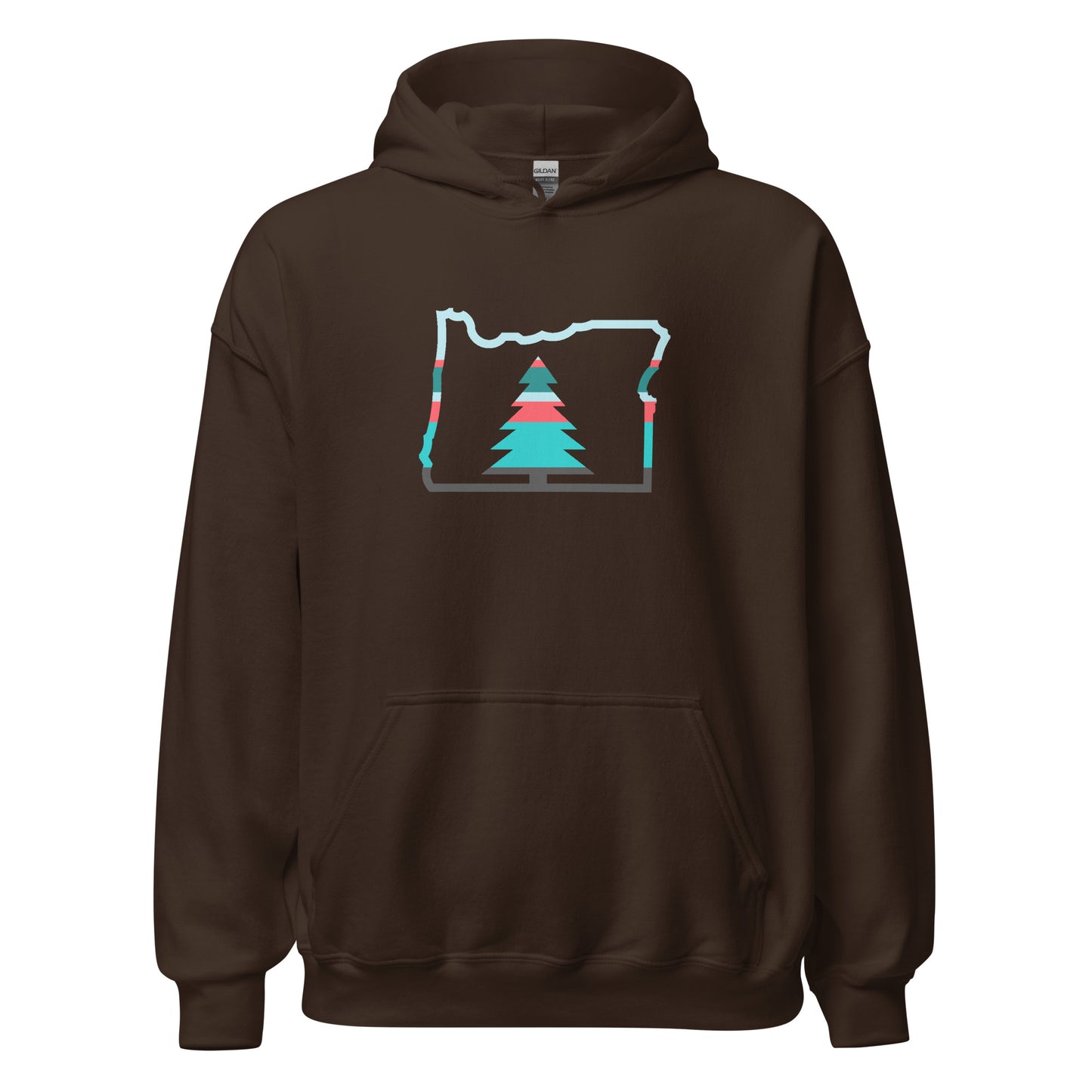 Oregon Hoodie Blue Outline Logo