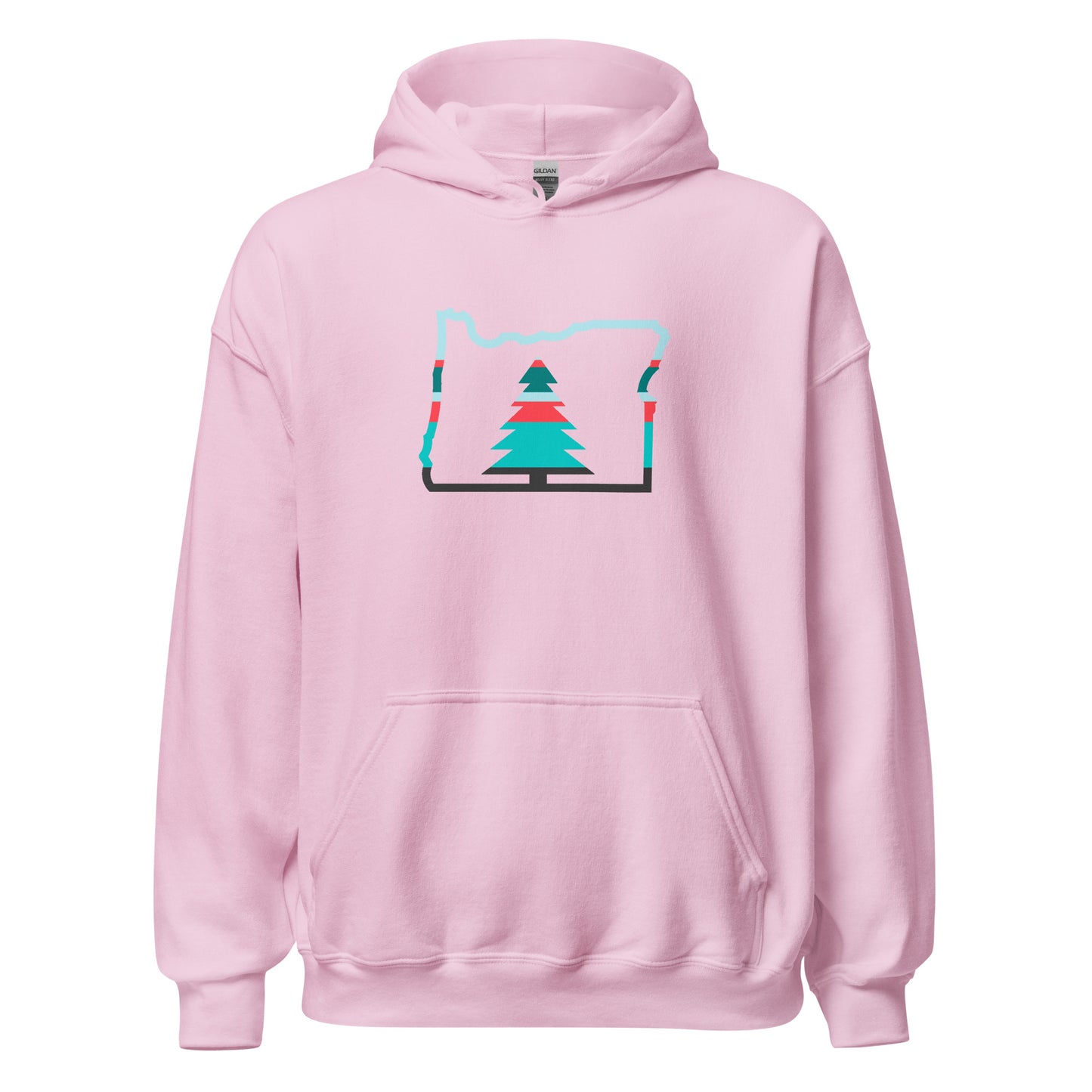 Oregon Hoodie Blue Outline Logo