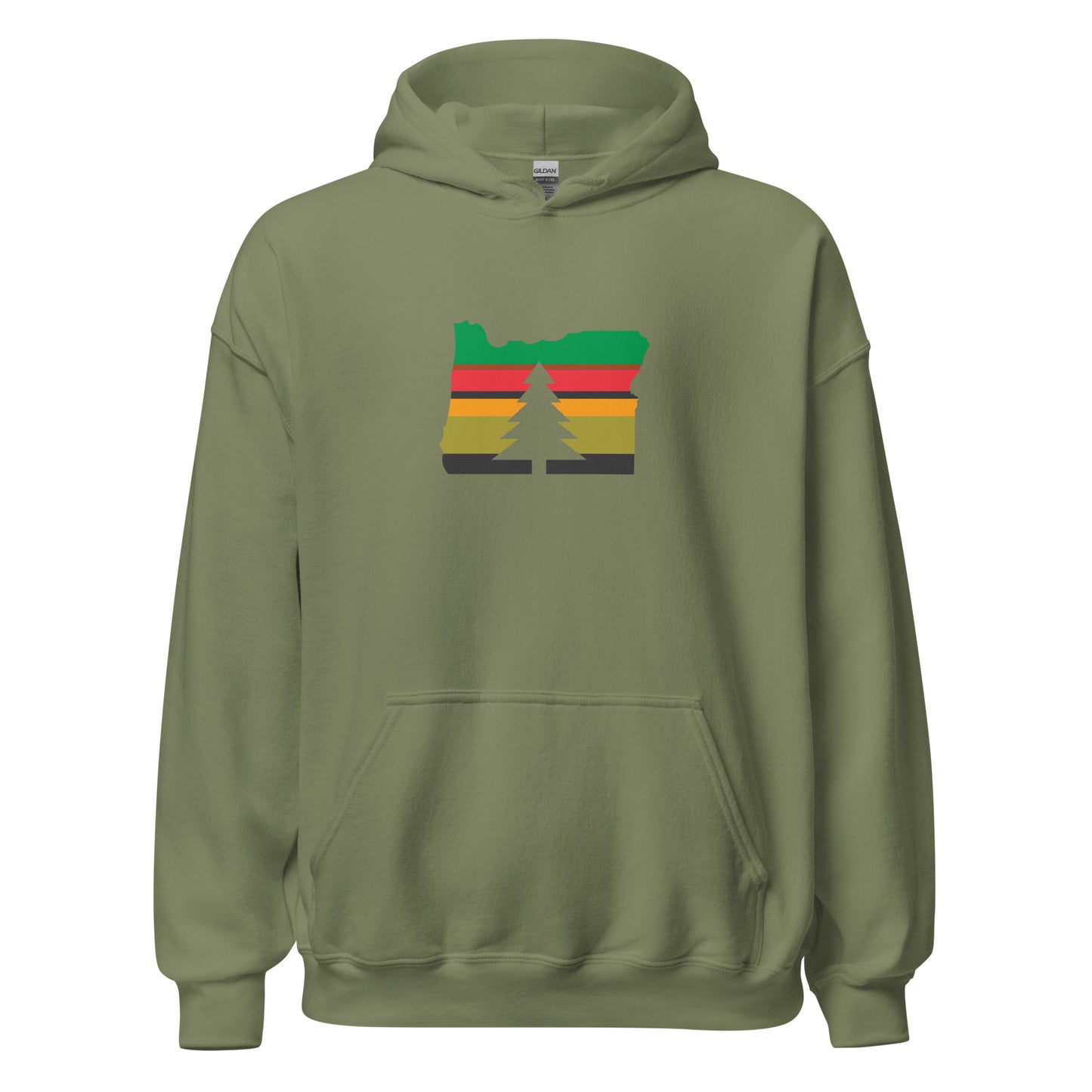 Oregon Hoodie Green Logo
