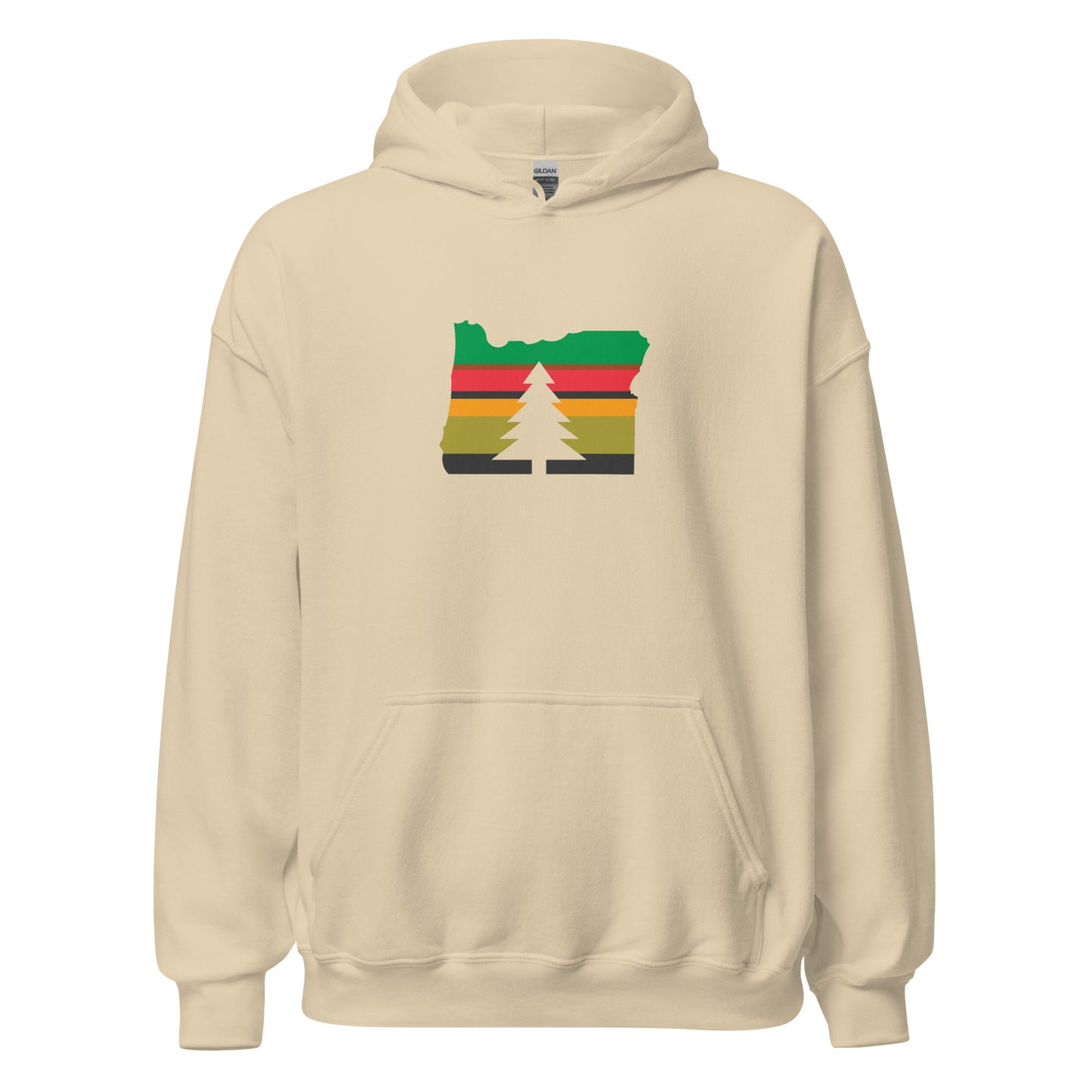 Oregon Hoodie Green Logo