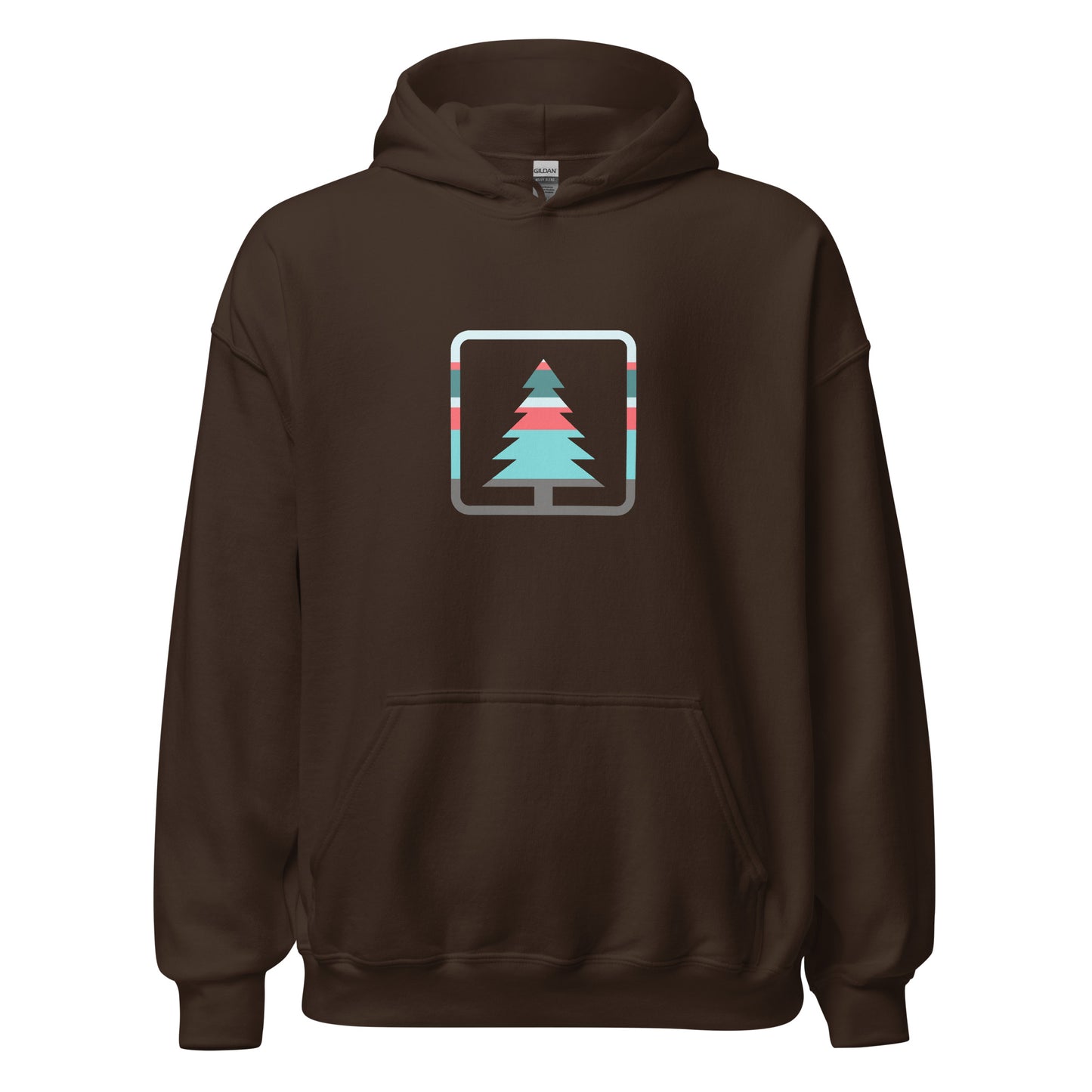 Hoodie With Blue Tree Outline Logo