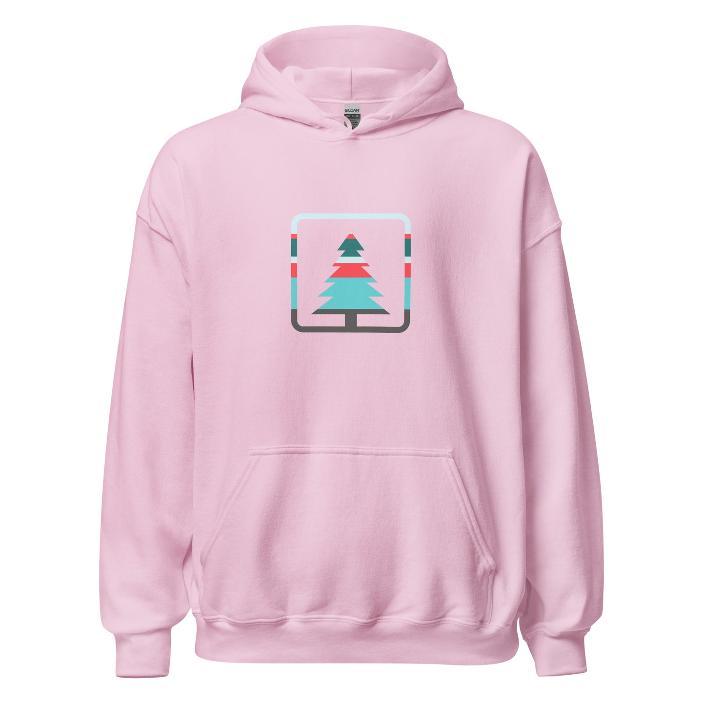 Hoodie With Blue Tree Outline Logo