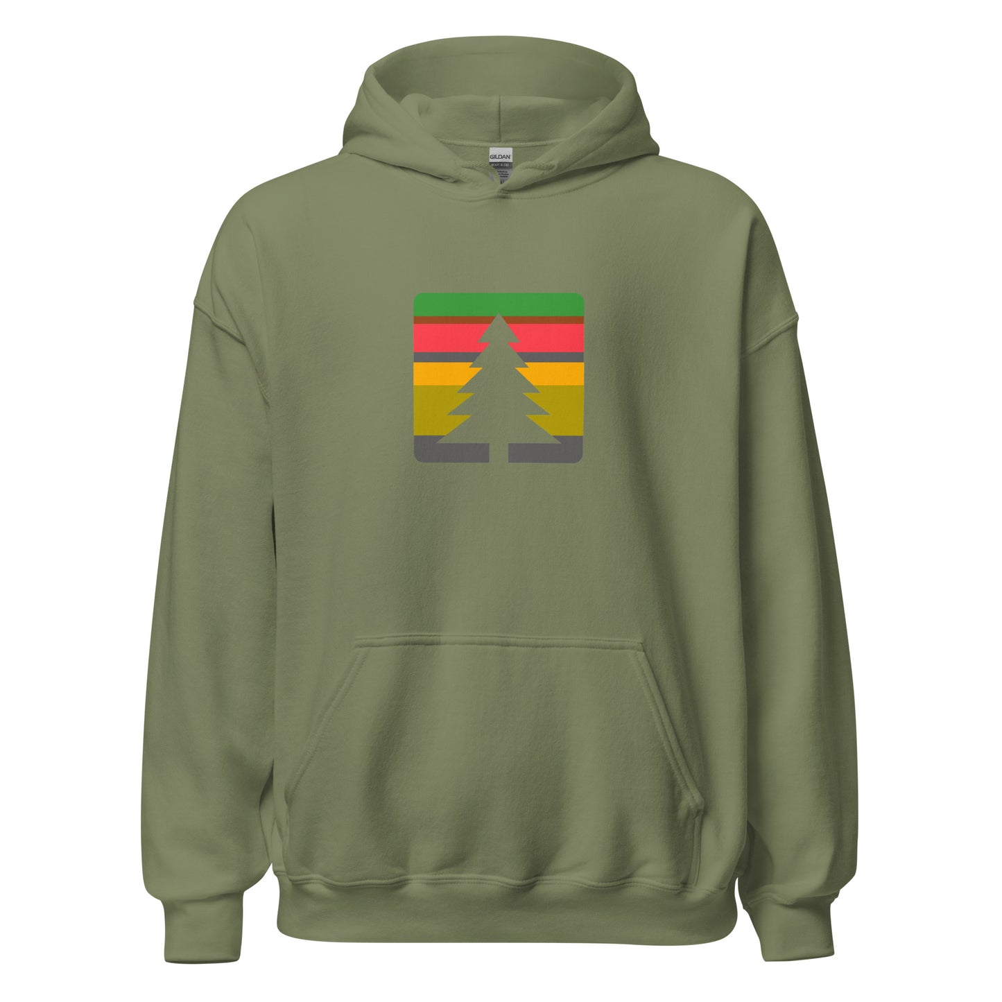 Hoodie With Green Tree Logo